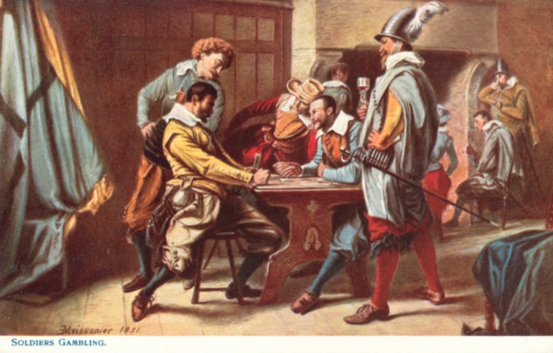 Soldater som spiller av Jean Louis Ernest Meissonier