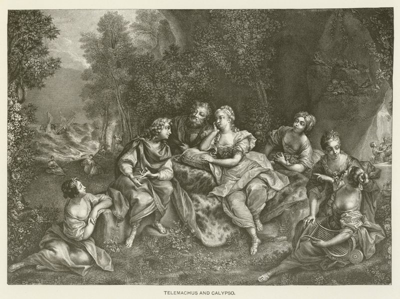 Telemachus og Calypso av Jean Raoux