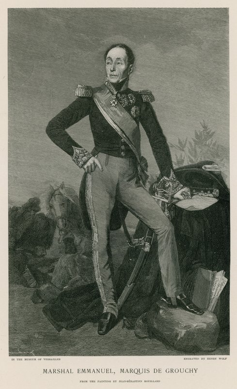 Marskalk Emmanuel, Marquis de Grouchy av Jean Sebastien Rouillard