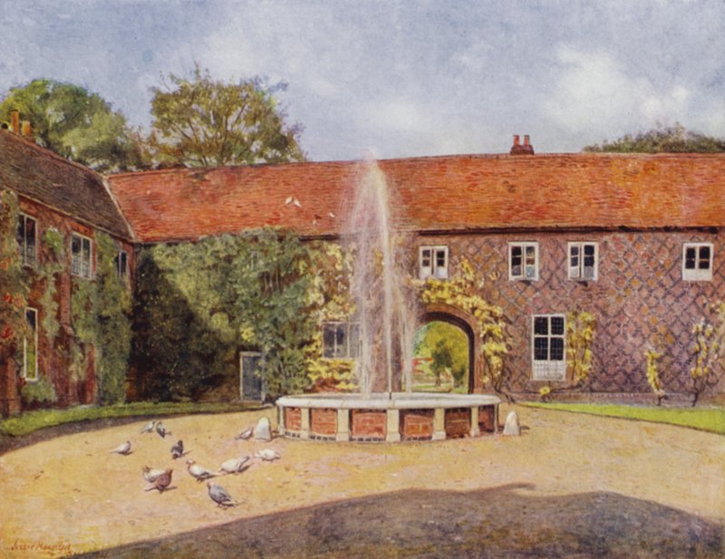 Fulham, The Courtyard (farge litho) av Jessie MacGregor