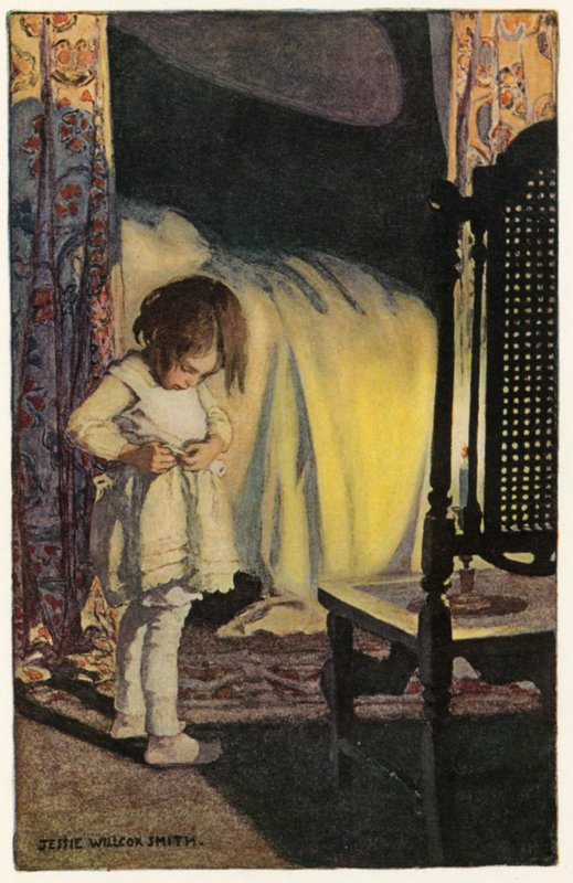 Seng om sommeren (farge litho) av Jessie Willcox Smith