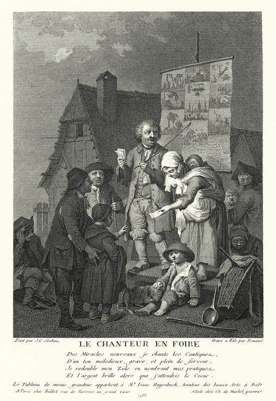Sangeren på messen (gravering) av Johann Conrad Seekatz