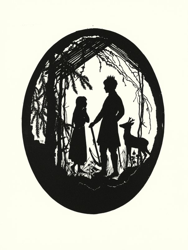 Bror og søster (litografi) av Johanna Beckmann