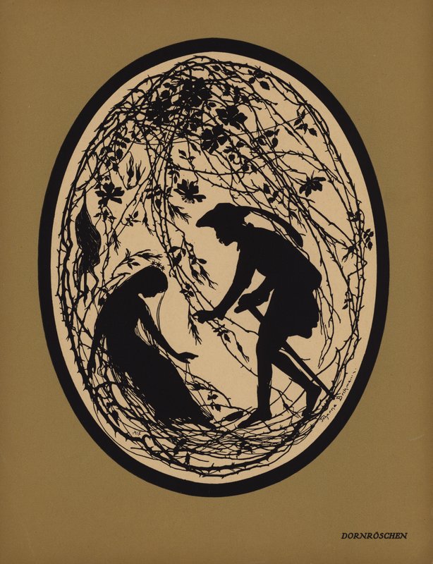 Tornerose (litho) av Johanna Beckmann