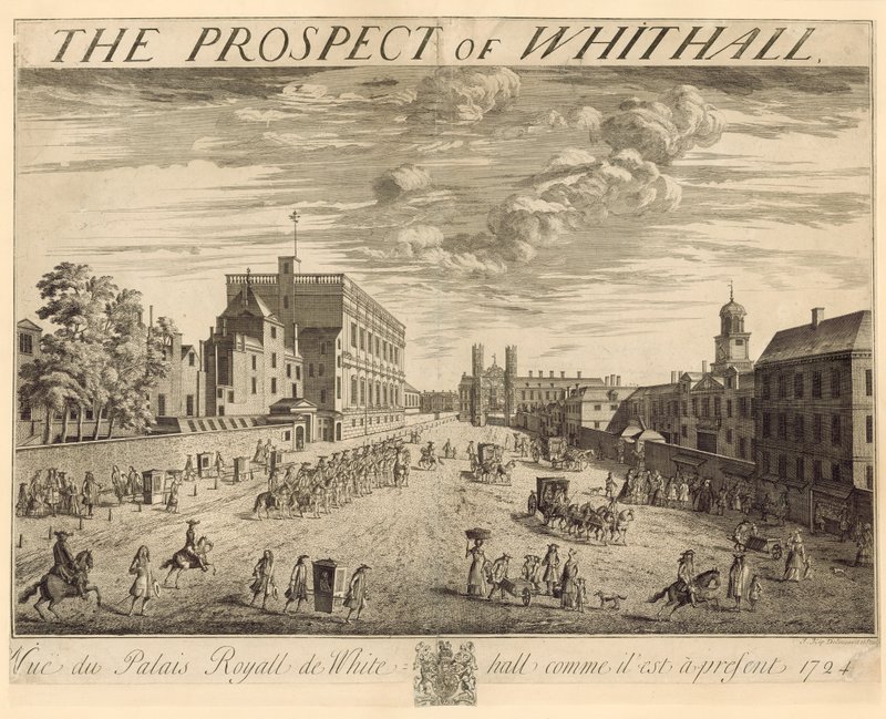 The Plan of Whitehall, 1724 av Johannes Kip