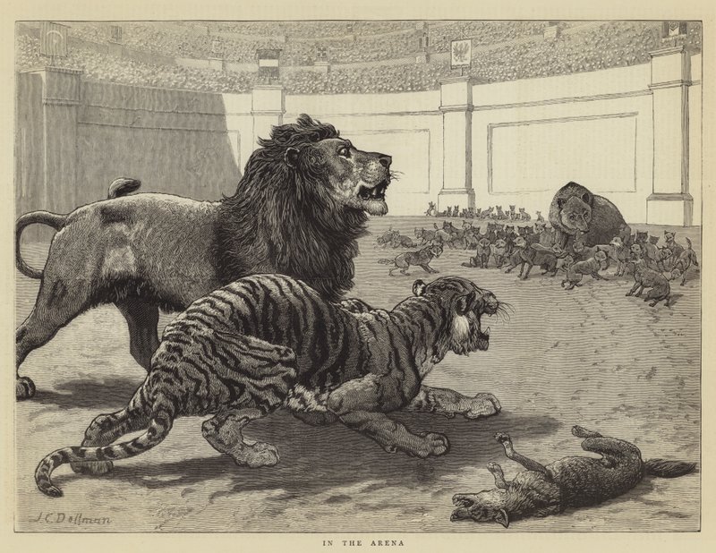 I Arenaen av John Charles Dollman