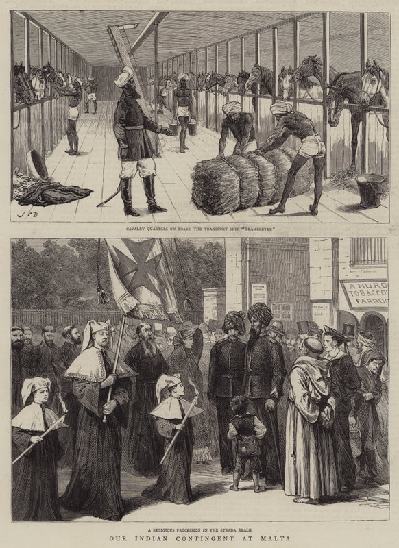 Vår indiske kontingent på Malta av John Charles Dollman