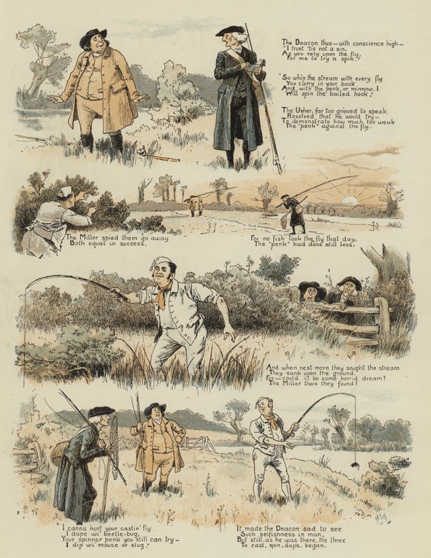 Den store gamle ørreten (chromolitho) av John Charles Dollman