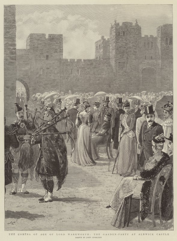 The Coming of Age of Lord Warkworth, hagefesten på Alnwick Castle av John Charlton