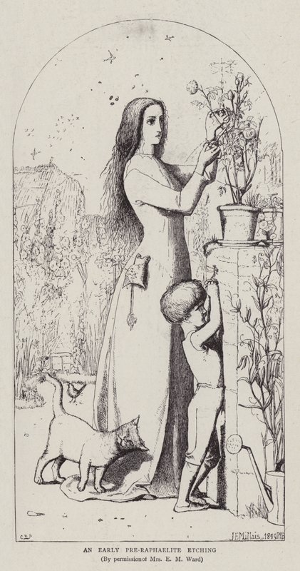 En tidlig prerafaelitt-etsing av John Everett Millais