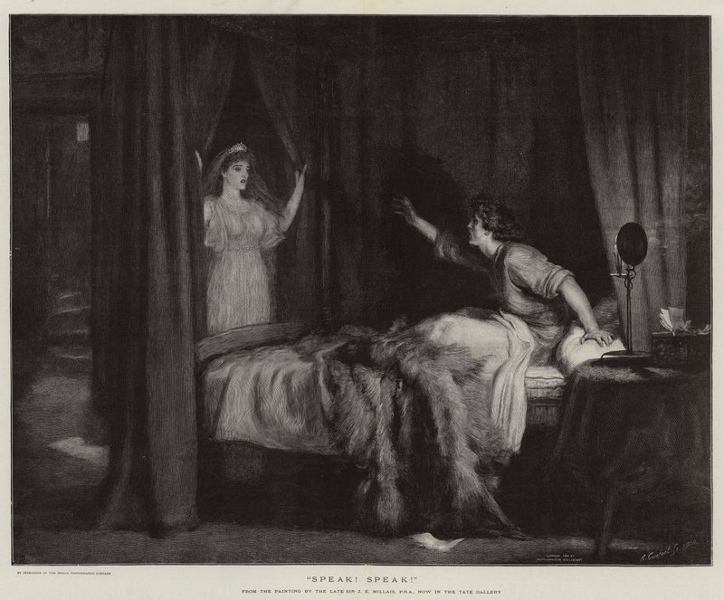 Snakke! Snakke! av John Everett Millais