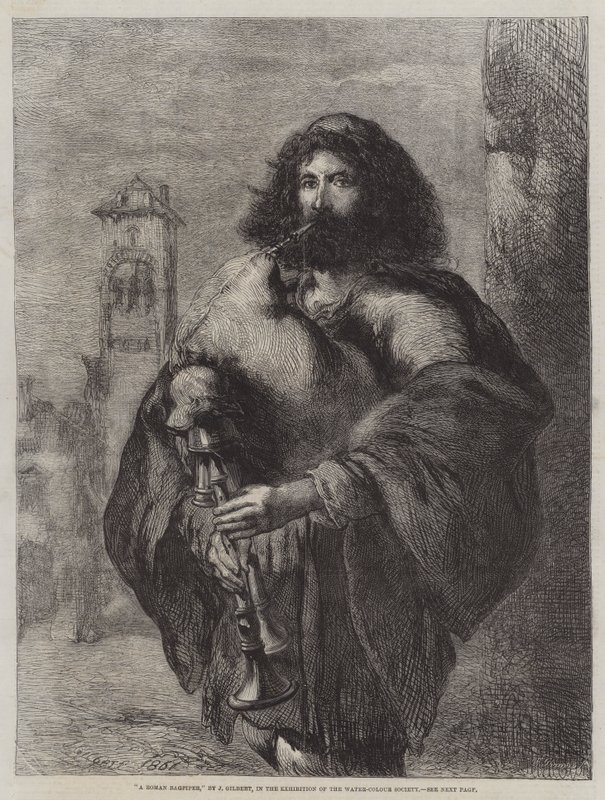 En romersk sekkepiper av John Gilbert