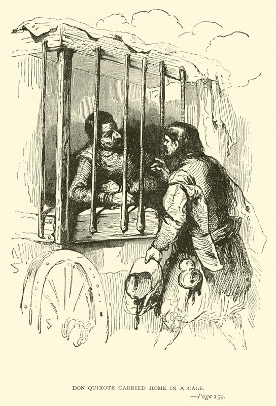 Don Quijote ble båret hjem i et bur av John Gilbert