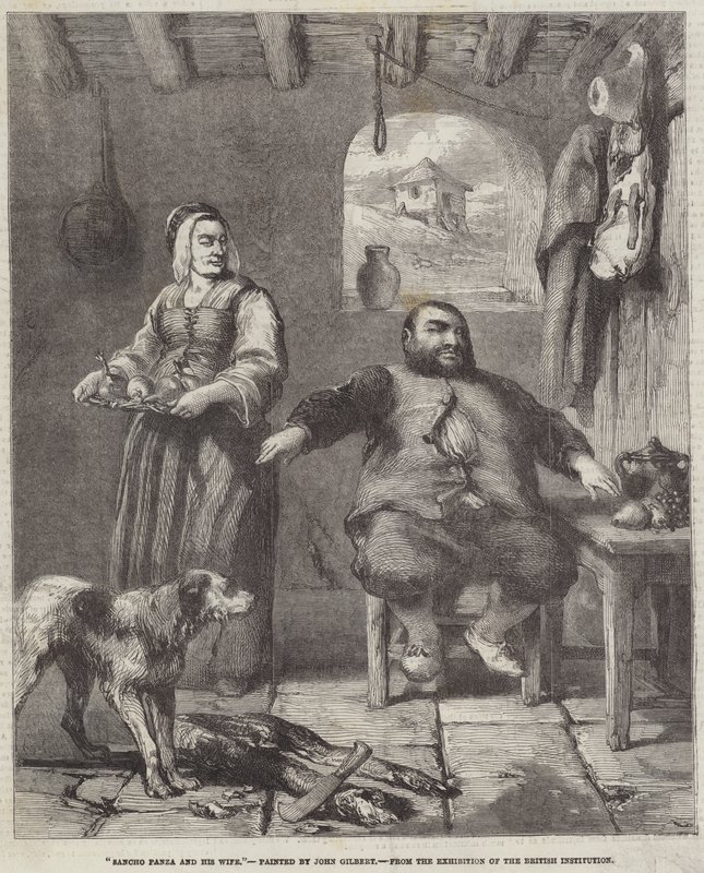 Sancho Panza og hans kone av John Gilbert