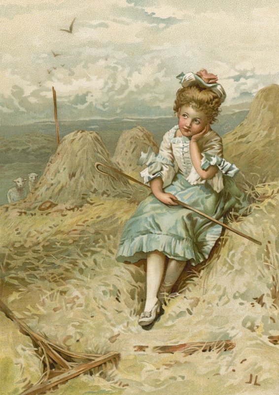 Lille Bo-Peep (chromolitho) av John Lawson