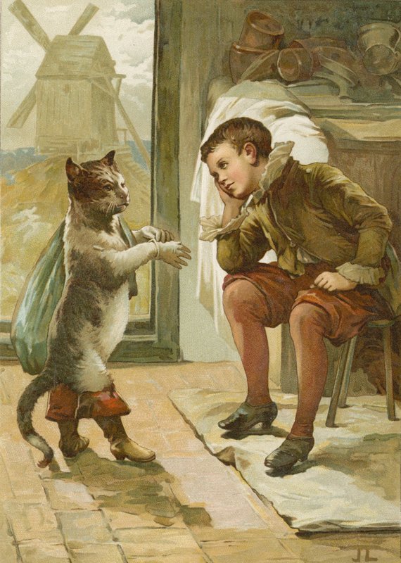 Puss-in-boots (chromolitho) av John Lawson