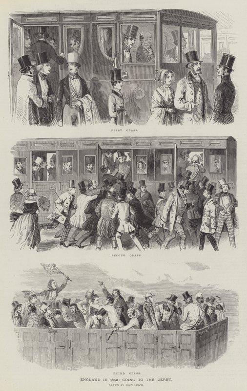 England i 1842, på vei til Derby av John Leech