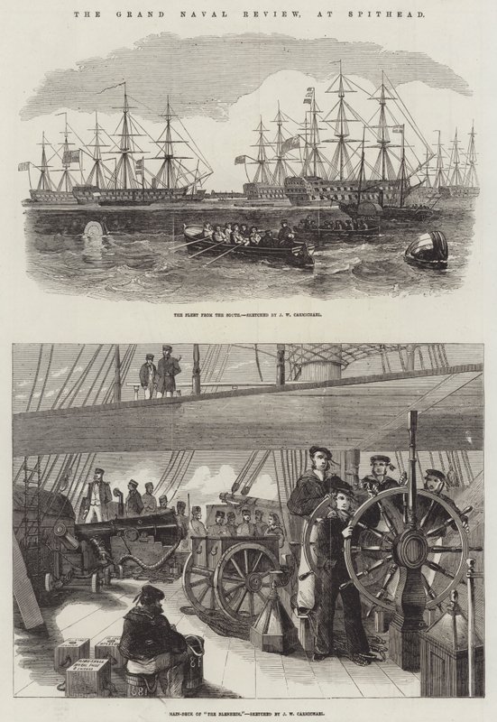 The Grand Naval Review, på Spithead av John Wilson Carmichael