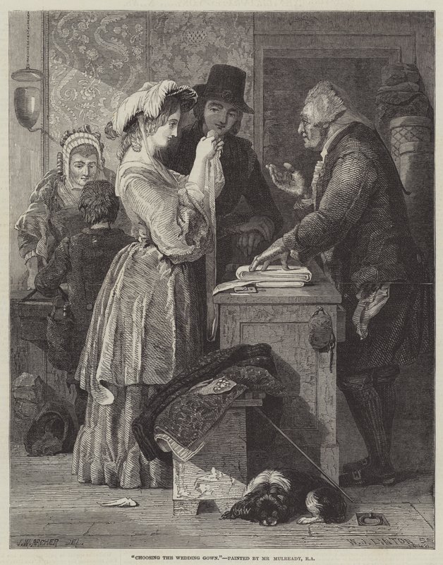 Velge brudekjole av John Wykeham Archer
