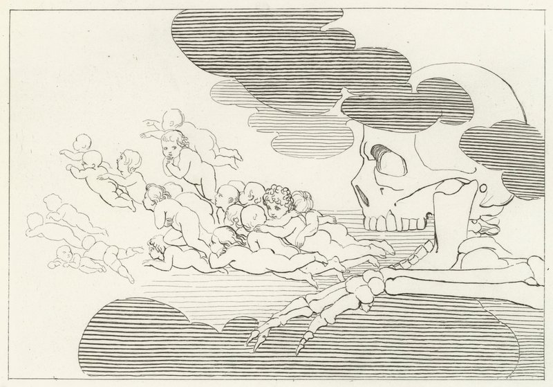 Limbo, Skjærsilden, Canto 7 (gravering) av John (after) Flaxman