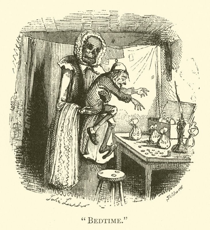 Sengetid (gravering) av John (after) Leech