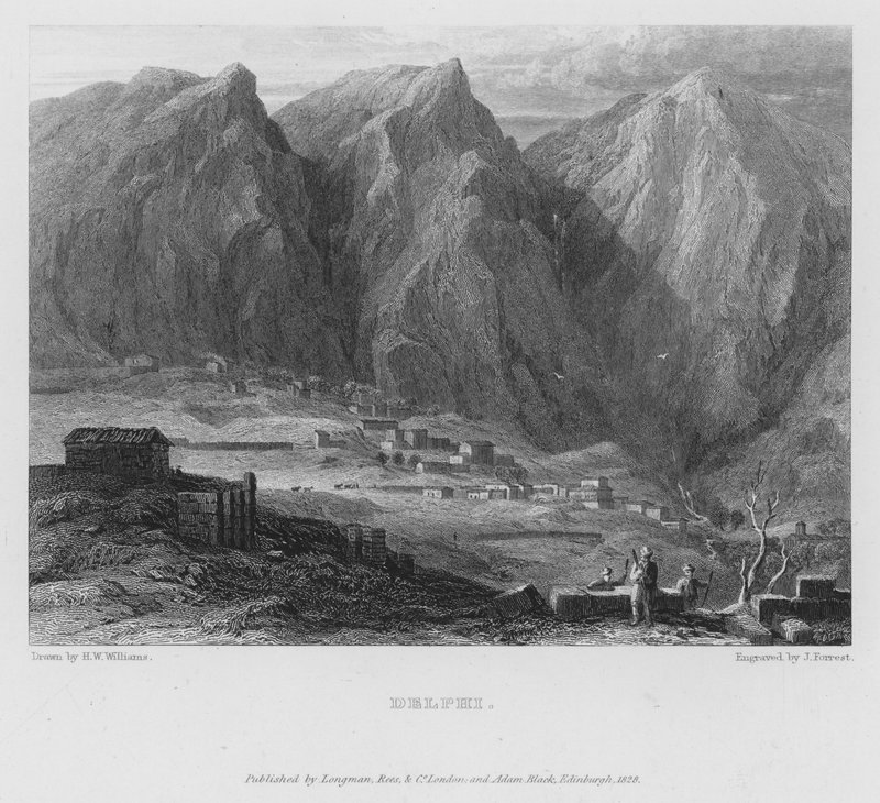 Delphi, Hellas (gravering) av John B. (after) Forrest