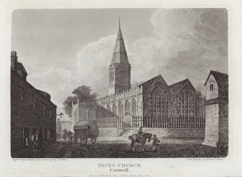Truro kirke, Cornwall av John Britton