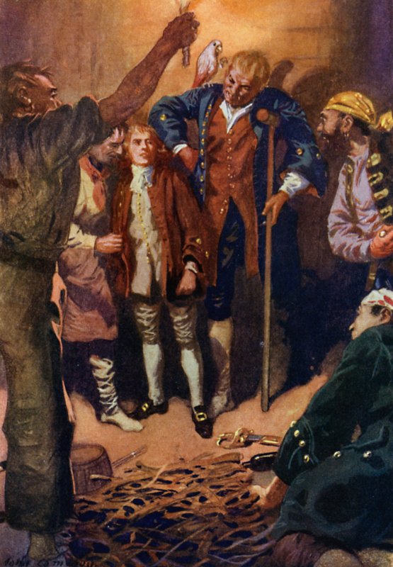 Illustrasjon for Treasure Island av John Cameron
