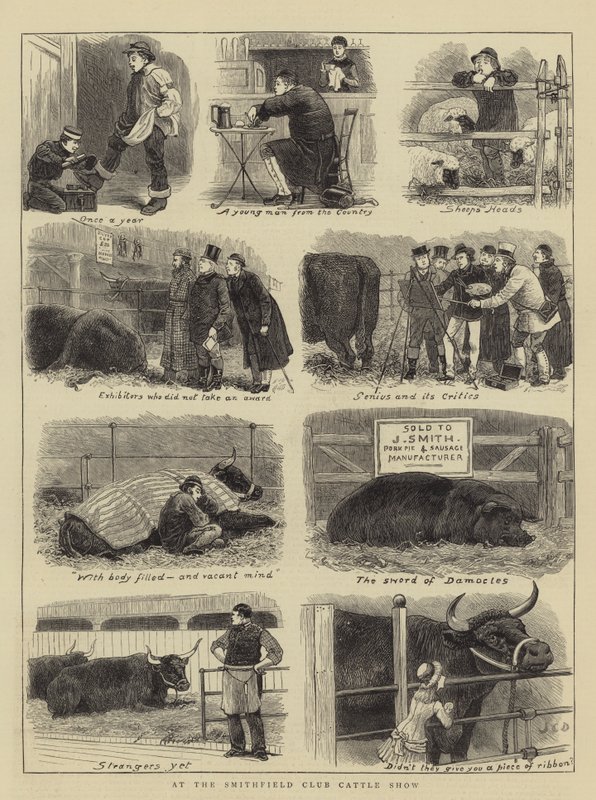 På Smithfield Club Cattle Show av John Charles Dollman