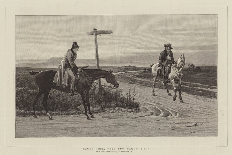 Hawks Dinna Pyke ut av Hawks' E'en av John Charles Dollman