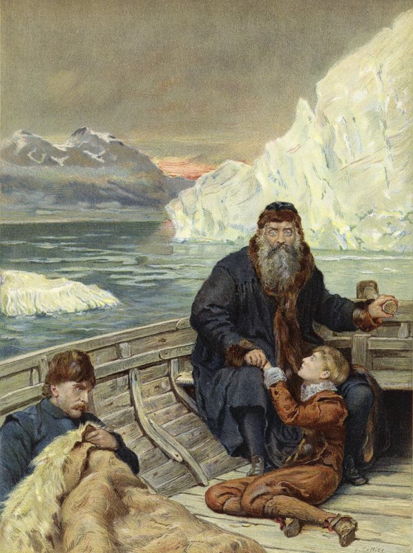 The Last Voyage of Henry Hudson (chromolitho) av John Collier
