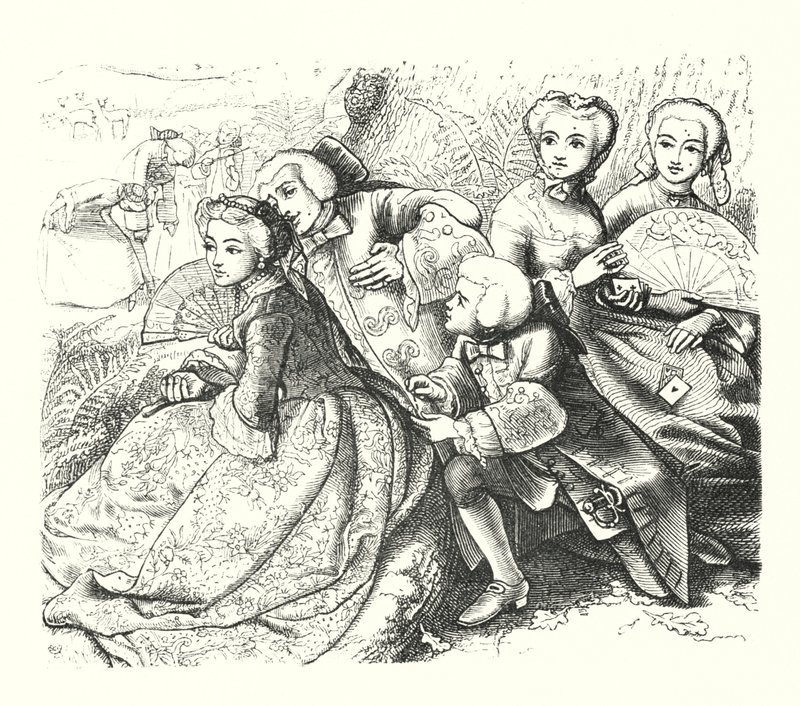 The Talking Oak (gravering) av John Everett (after) Millais