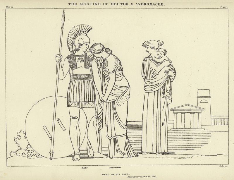 Møtet mellom Hector og Andromache av John Flaxman