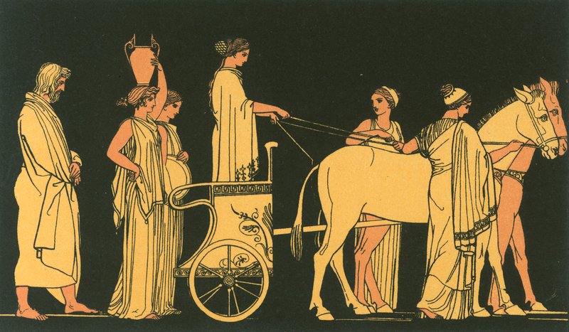 Ulysses følger bilen til Nausicaa av John Flaxman