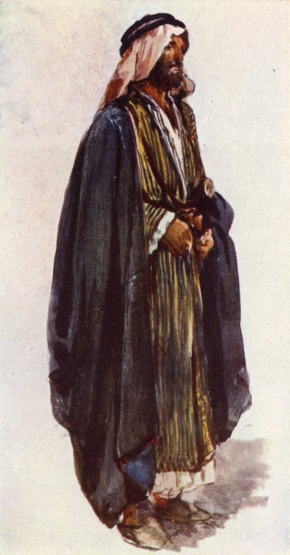 Arabisk bonde (farge litho) av John Fulleylove