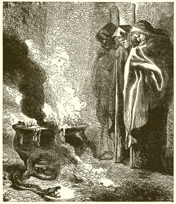 Macbeth: De tre heksene av John Gilbert
