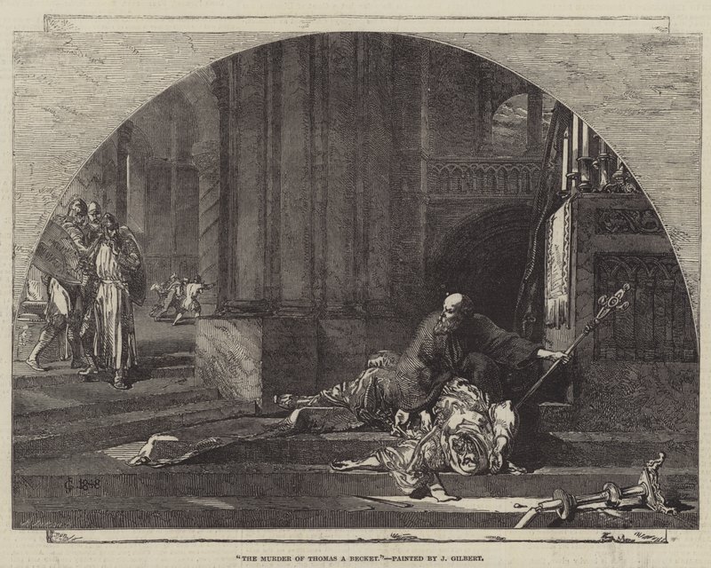 Mordet på Thomas A Becket av John Gilbert