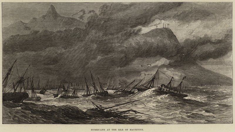 Orkan på Isle of Mauritius av John Greenaway