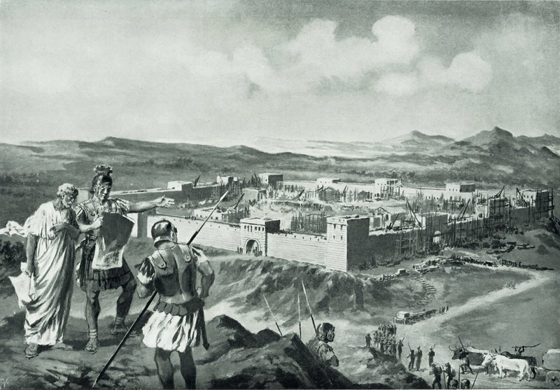 En latinsk koloni (litho) av John Harris Valda
