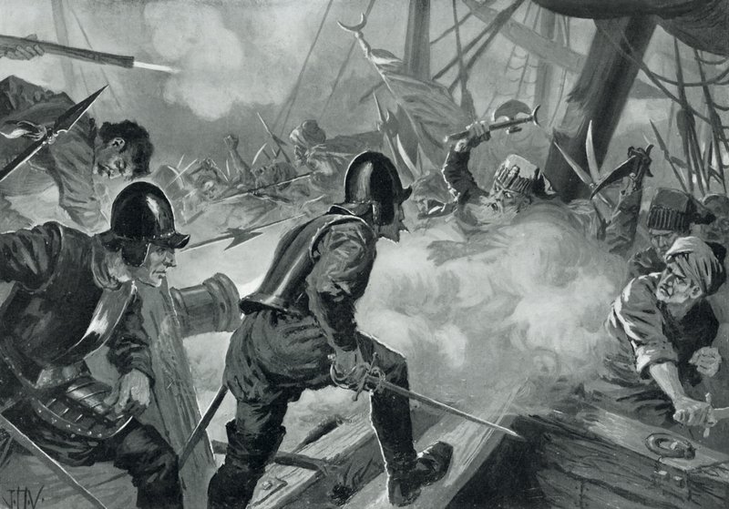 Slaget ved Lepanto av John Harris Valda