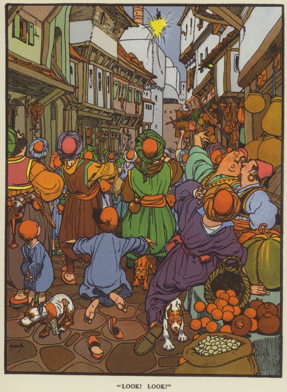 "Se! Se!" (farge litho) av John Hassall