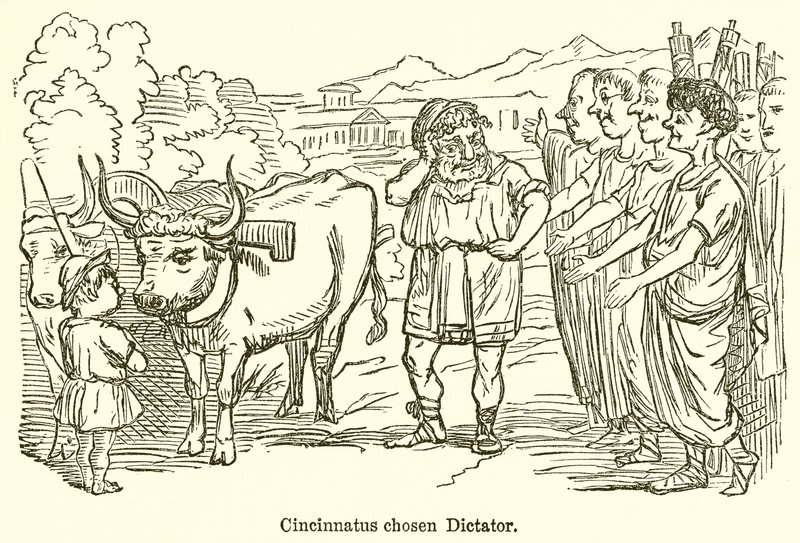 Cincinnatus valgte diktator av John Leech