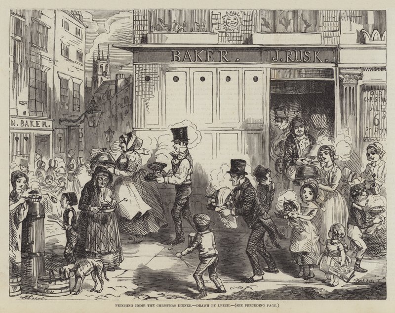 Henter hjem julemiddagen av John Leech