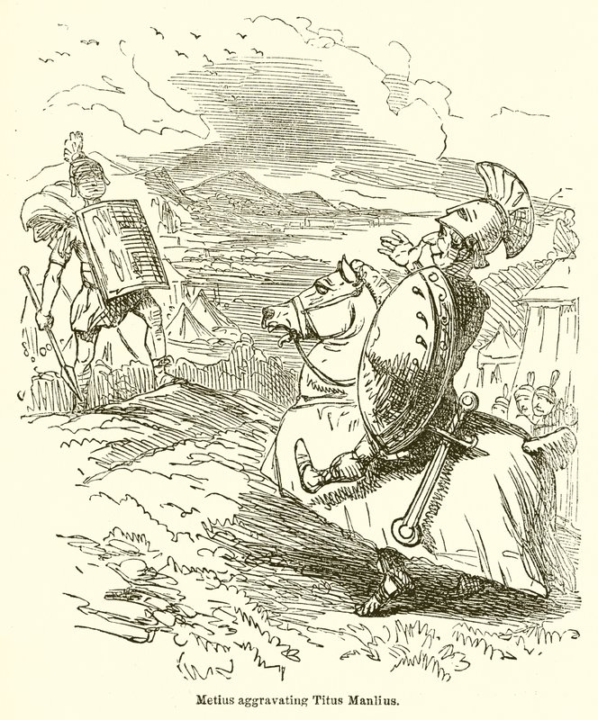 Metius skjerpende Titus Manlius av John Leech