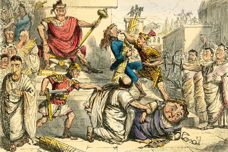 Tarquinius Superbus gjør seg selv til konge av John Leech