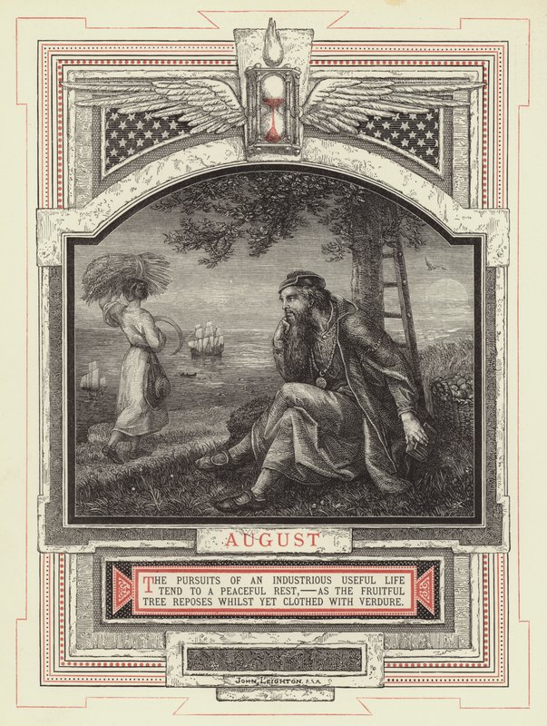 august (gravering) av John Leighton