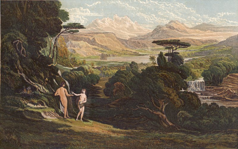 Edens hage (chromolitho) av John Martin