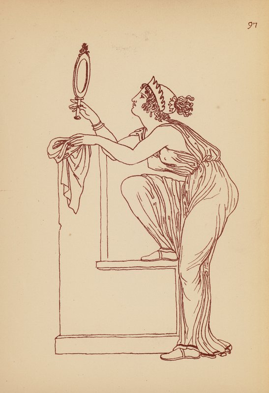 Gammel gresk kvinnekostyme (litho) av John Moyr Smith
