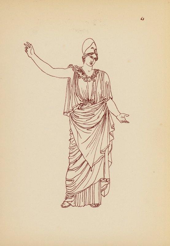 Gammel gresk kvinnekostyme (litho) av John Moyr Smith