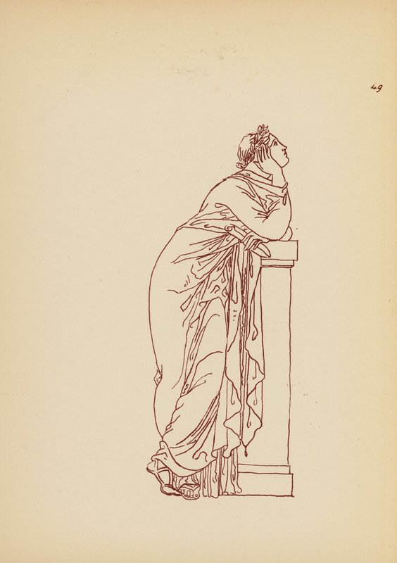 Gammel gresk kvinnekostyme (litho) av John Moyr Smith